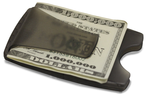 Smart Money Clip® - Lite Charcoal - Storus - clip side full of cash