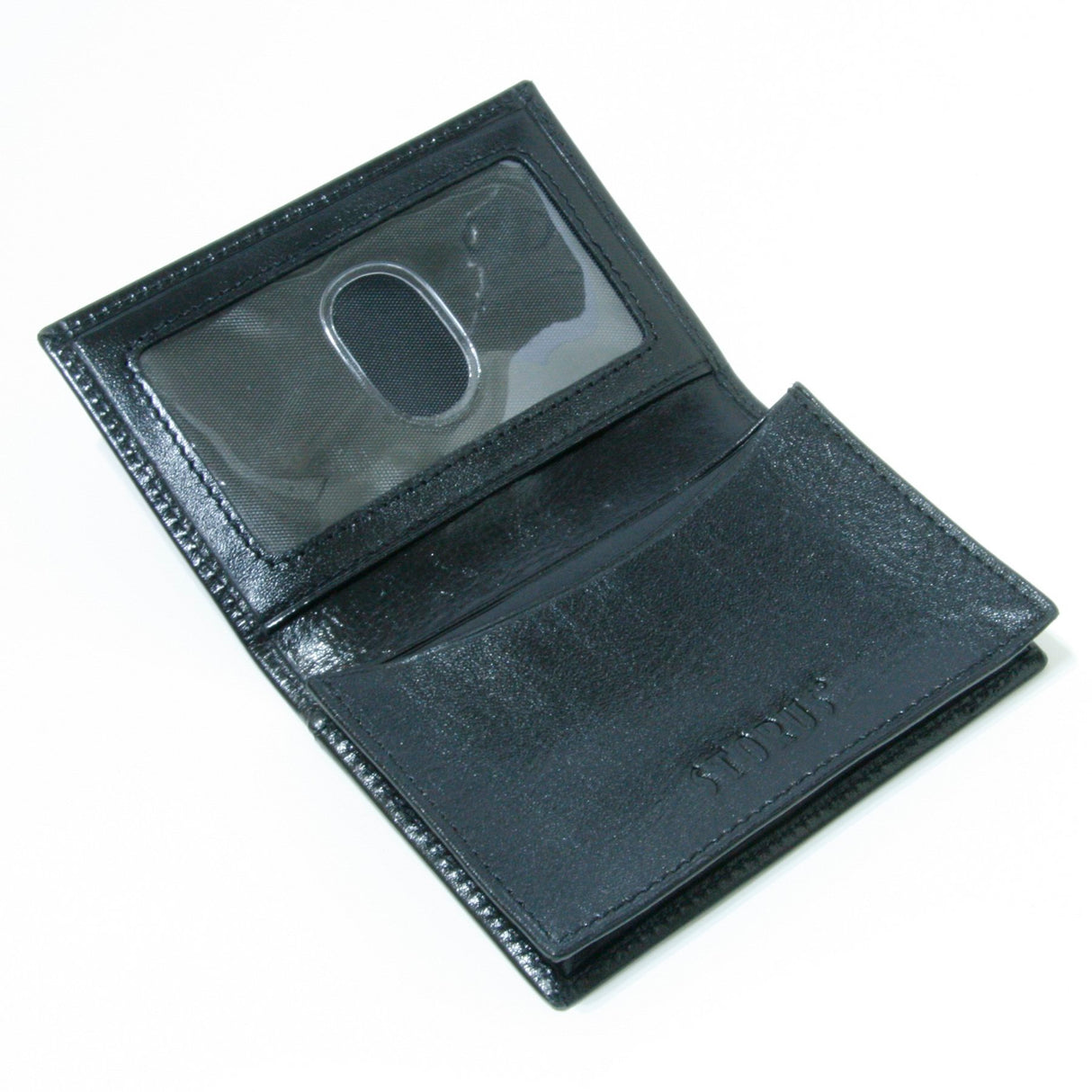 Storus® Smart Wallet™ Leather - black color - open and empty  - #ScottKaminski #Storus #Man #MensAccessories #storagesolutions #organization #Wallets #MoneyClips #storagesolutions #organization #travel #lovethis #life