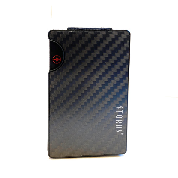 Storus Smart Wallet without screws front  side shown with cards